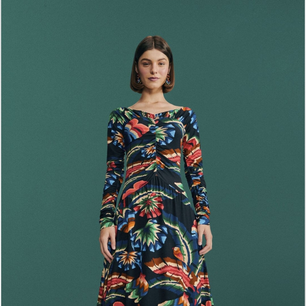 Farm Rio Brand New Balck Viscose Dress Size S